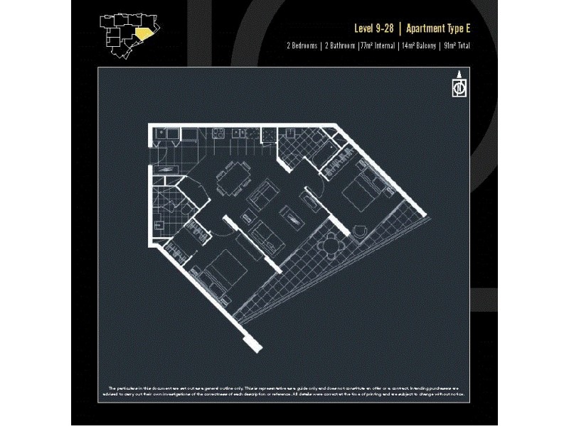 1186/56 Scarborough Street, Southport QLD 4215 Floorplan