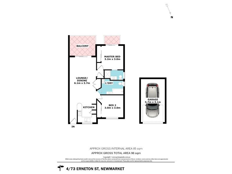 4/73 Erneton Street, Newmarket QLD 4051 Floorplan
