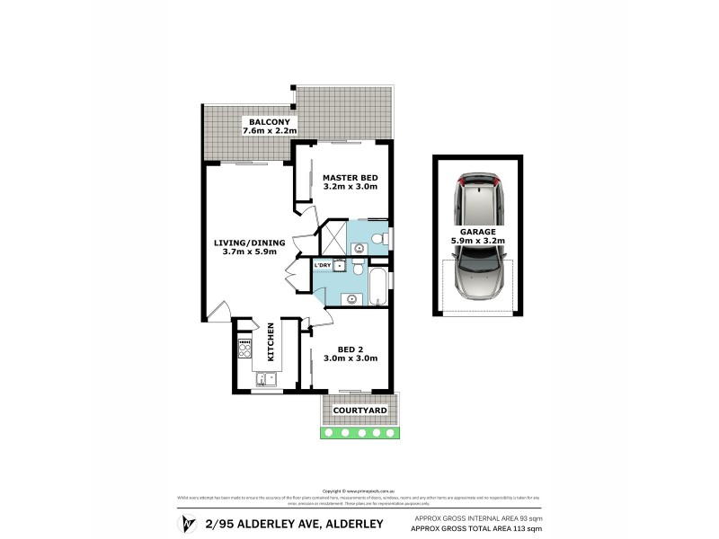 2/95 Alderley Avenue, Alderley QLD 4051 Floorplan