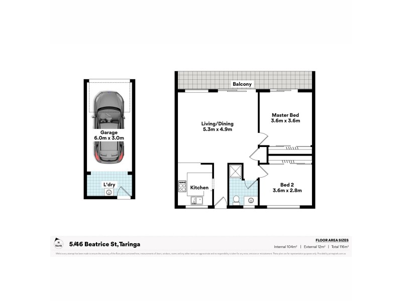 5/46 Beatrice Street, Taringa QLD 4068 Floorplan