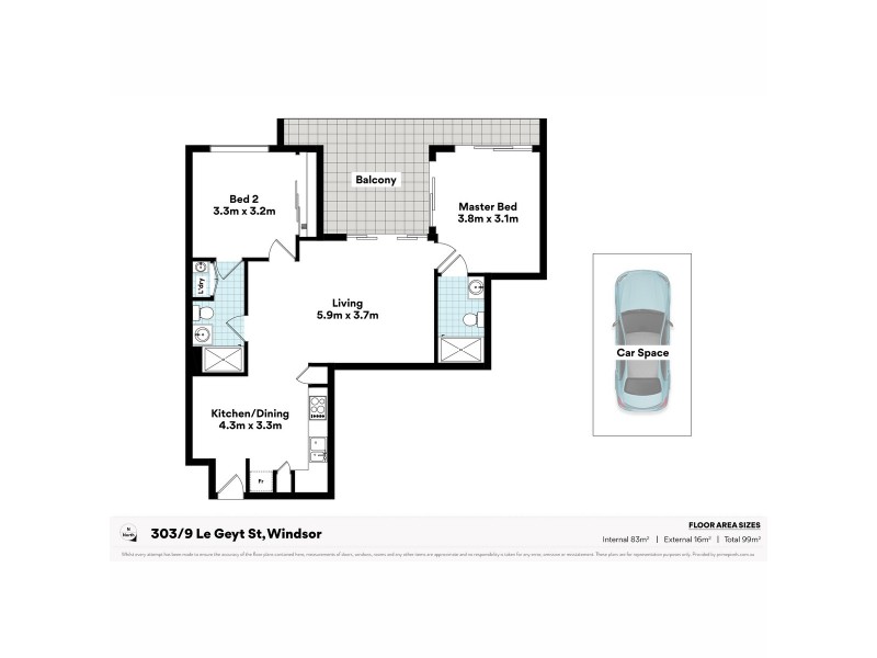 303/9 Le Geyt Street, Windsor QLD 4030 Floorplan