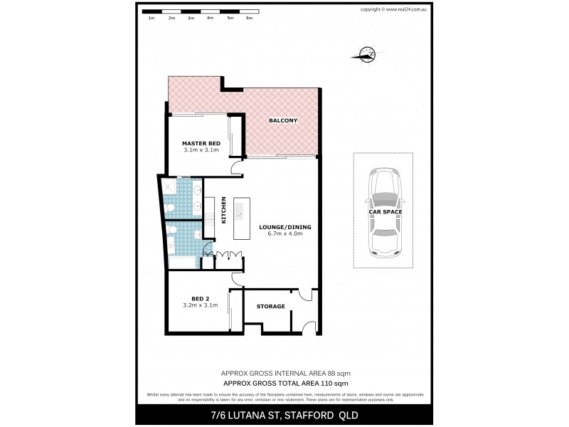 7/6 Lutana Street, Stafford QLD 4053 Floorplan