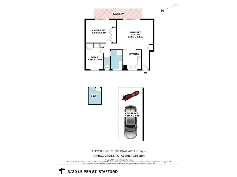 3/30 Leiper Street, Stafford QLD 4053 Floorplan