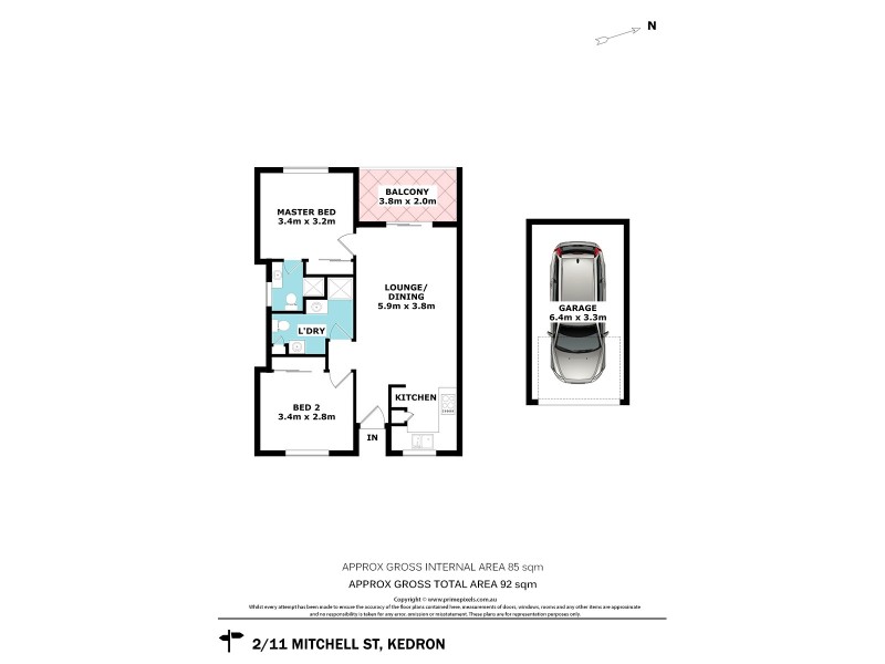 2/11 Mitchell Street, Kedron QLD 4031 Floorplan