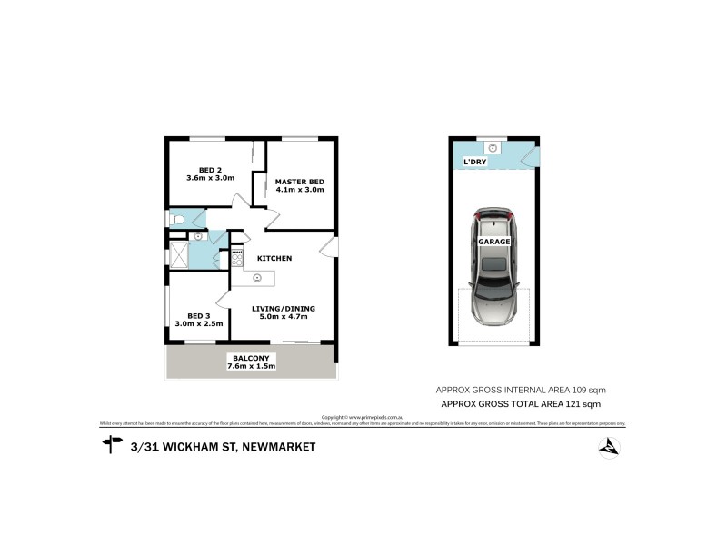 3/31 Wickham Street, Newmarket QLD 4051 Floorplan