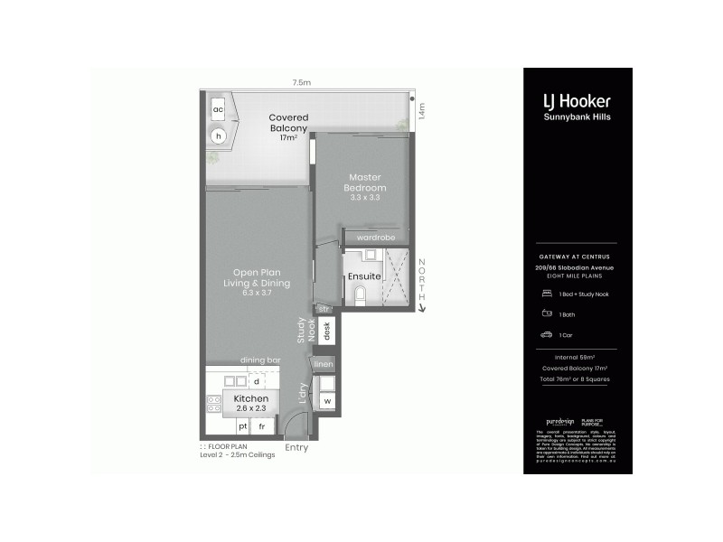 209/66 Slobodian Avenue, Eight Mile Plains QLD 4113 Floorplan