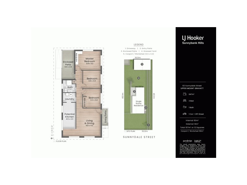 62 Sunnydale Street, Upper Mount Gravatt QLD 4122 Floorplan