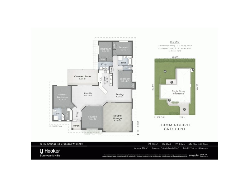 73 Hummingbird Crescent, Wishart QLD 4122 Floorplan