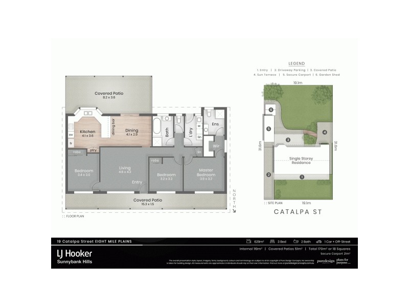 19 Catalpa Street, Eight Mile Plains QLD 4113 Floorplan