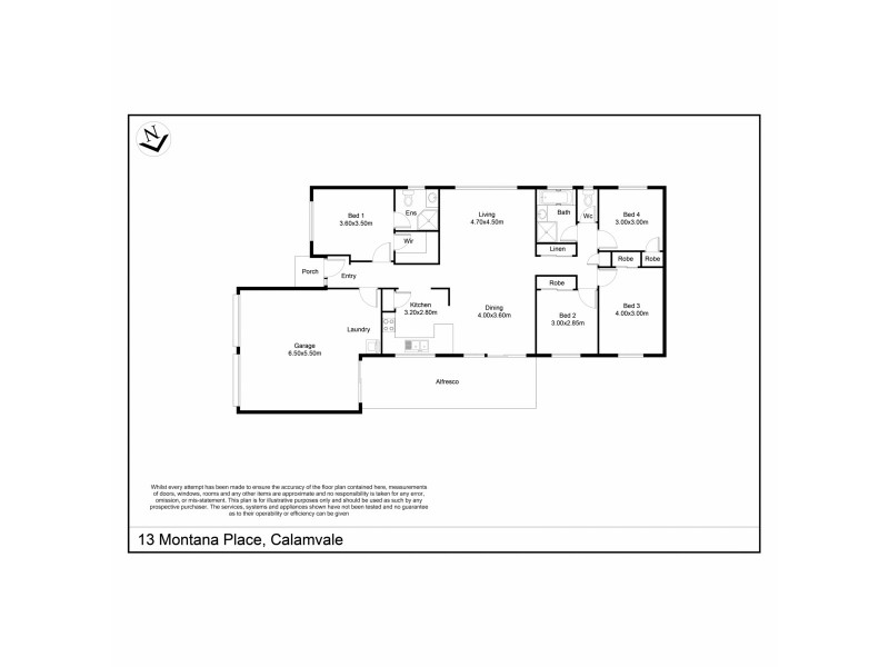 13 Montana Place, Calamvale QLD 4116 Floorplan