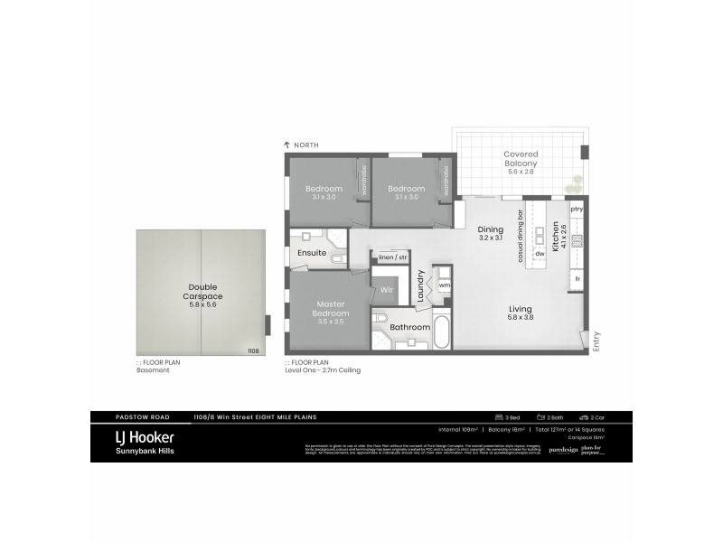 1108/8 Win Street, Eight Mile Plains QLD 4113 Floorplan