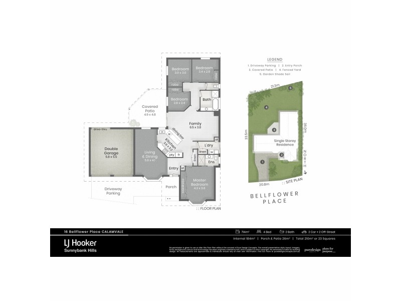 16 Bellflower Place, Calamvale QLD 4116 Floorplan