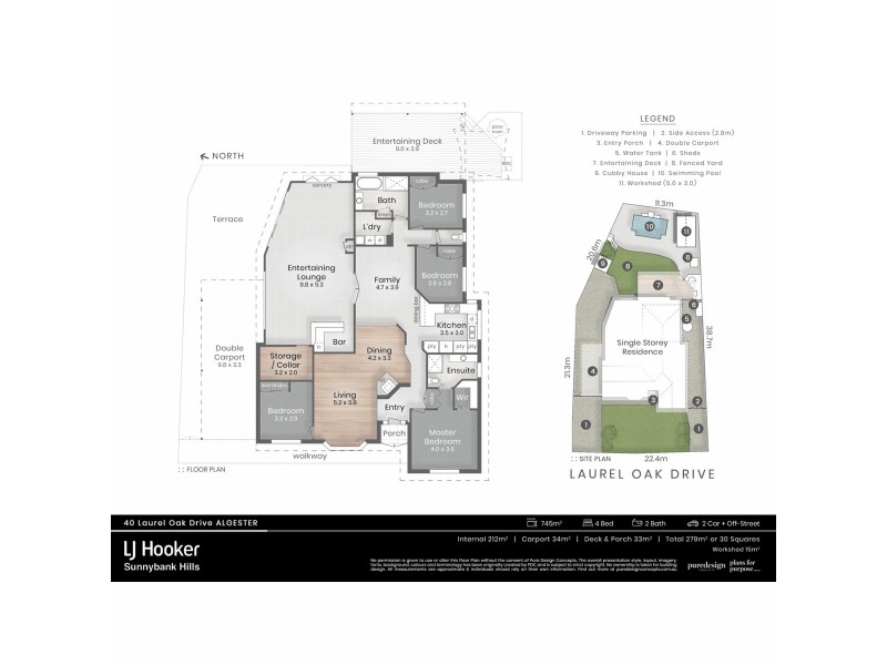 40 Laurel Oak Drive, Algester QLD 4115 Floorplan