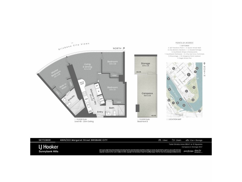 4805/222 Margaret Street, Brisbane City QLD 4000 Floorplan