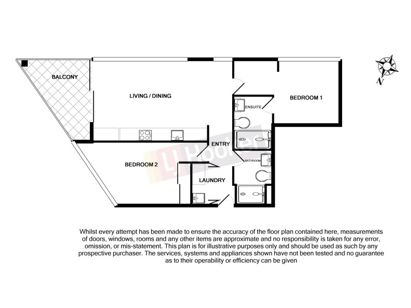 1506/348 Water Street, Fortitude Valley QLD 4006 Floorplan