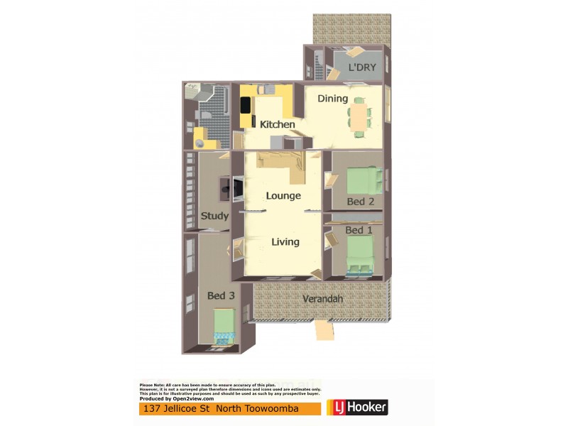 137 Jellicoe Street, North Toowoomba QLD 4350 Floorplan