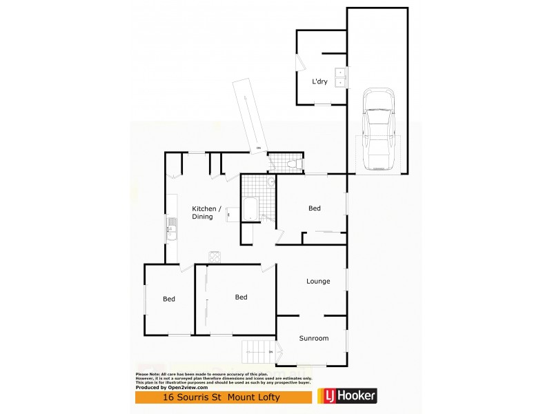 16 Sourris Street, Mount Lofty QLD 4350 Floorplan