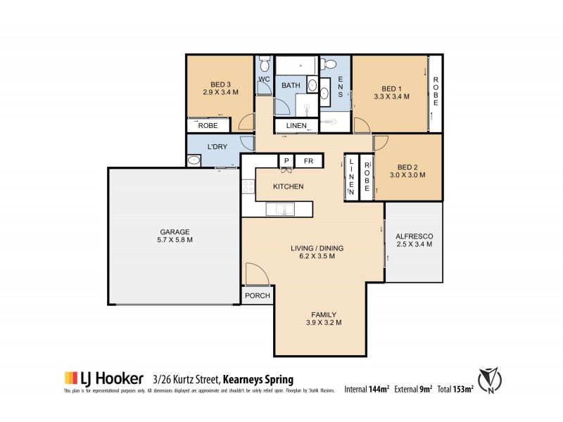 3/26 Kurtz Street, Kearneys Spring QLD 4350 Floorplan