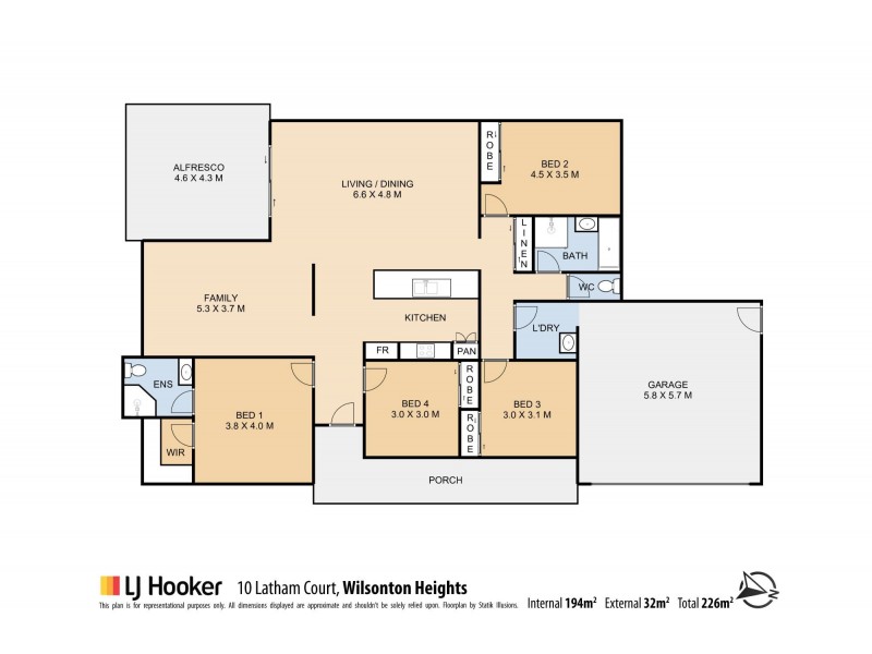 10 Latham Court, Wilsonton Heights QLD 4350 Floorplan