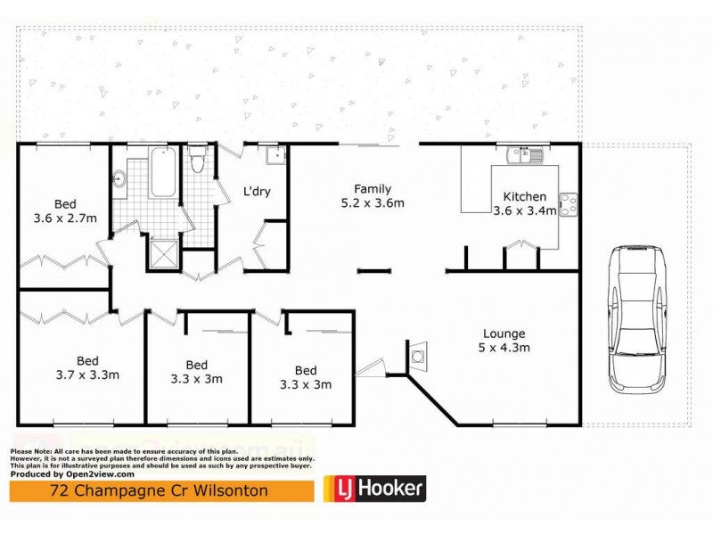 72 Champagne Crescent, Wilsonton Heights QLD 4350 Floorplan