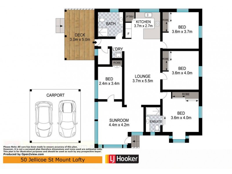 50 Jellicoe Street, Mount Lofty QLD 4350 Floorplan