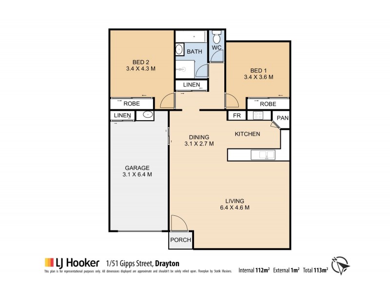 1/51 Gipps Street, Drayton QLD 4350 Floorplan