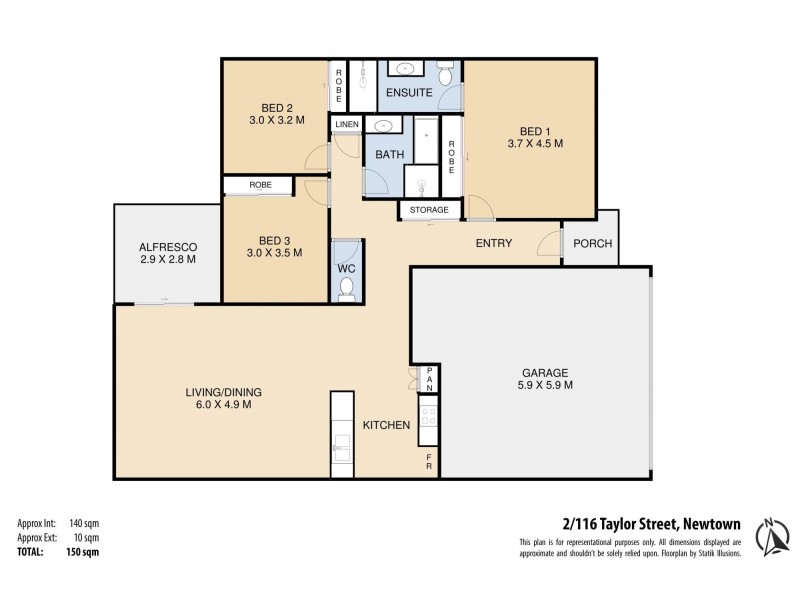 2/116 Taylor Street, Newtown QLD 4350 Floorplan