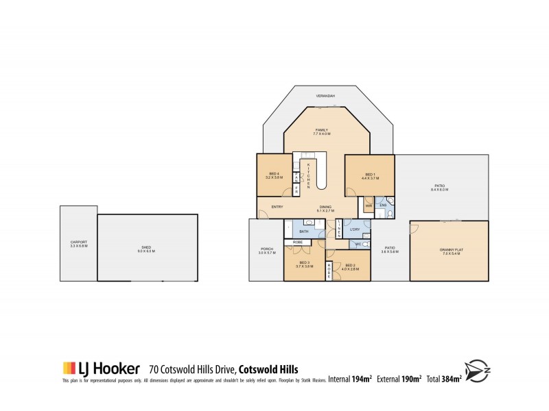 70 Cotswold Hills Drive, Cotswold Hills QLD 4350 Floorplan