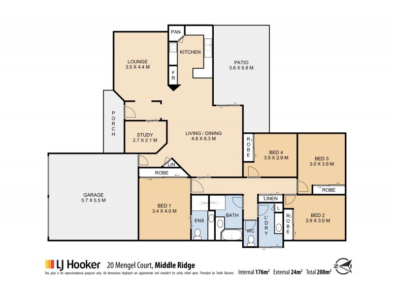 20 Mengel Court, Middle Ridge QLD 4350 Floorplan
