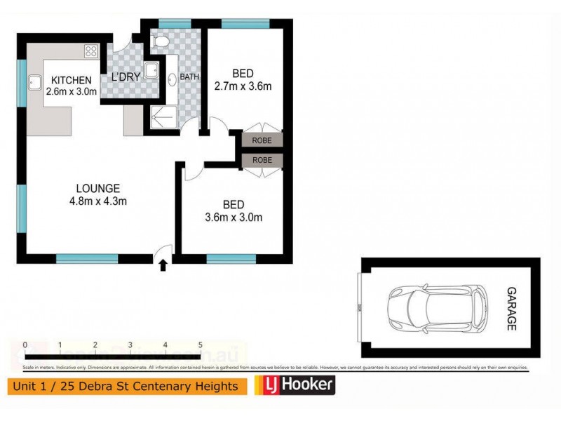1/25 Debra Street, Centenary Heights QLD 4350 Floorplan