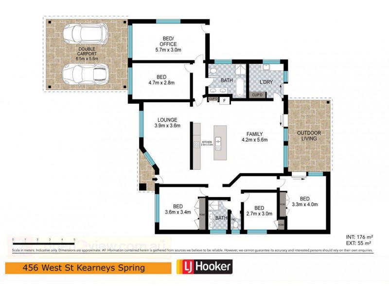 456 West Street, Kearneys Spring QLD 4350 Floorplan