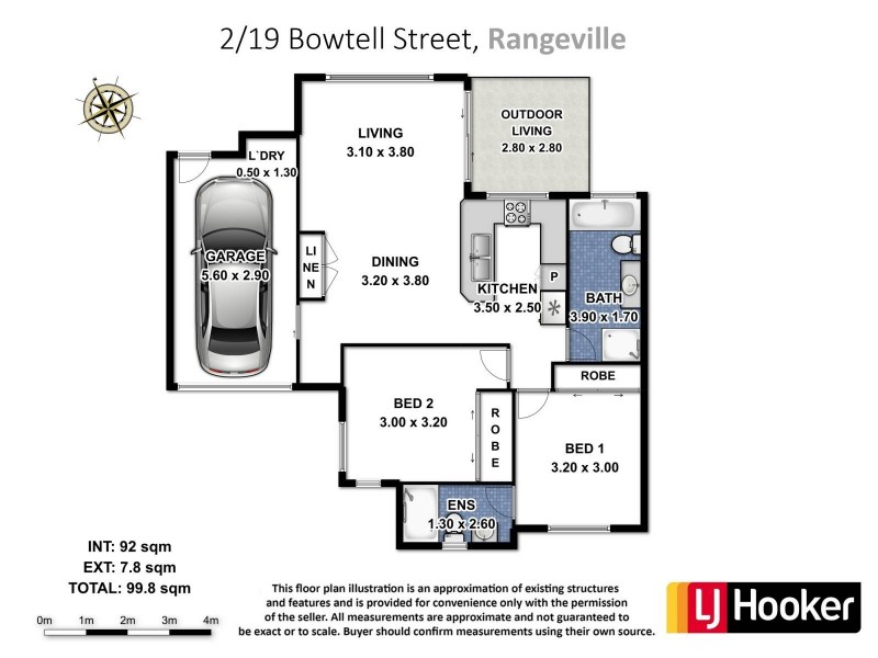 2/19 Bowtell Street, Rangeville QLD 4350 Floorplan