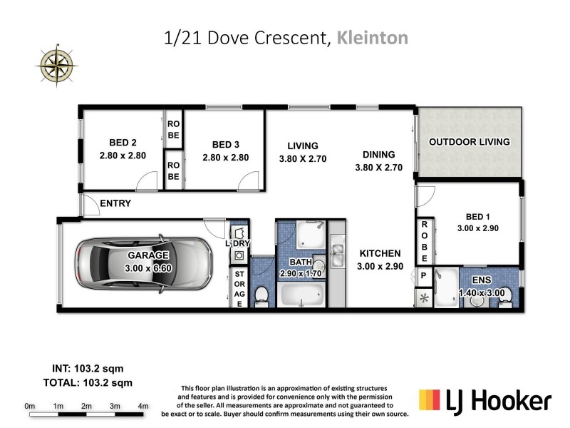 1/21 Dove Crescent, Kleinton QLD 4352 Floorplan