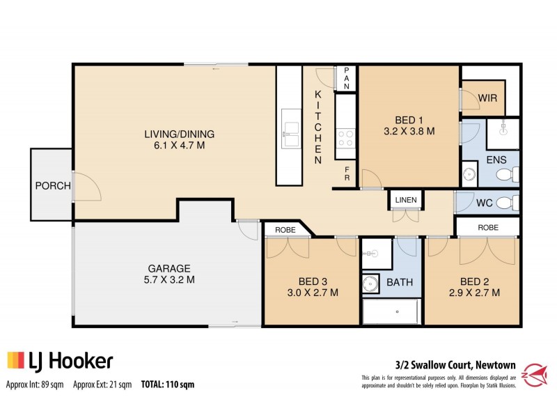 3/2 Swallow Court, Newtown QLD 4350 Floorplan