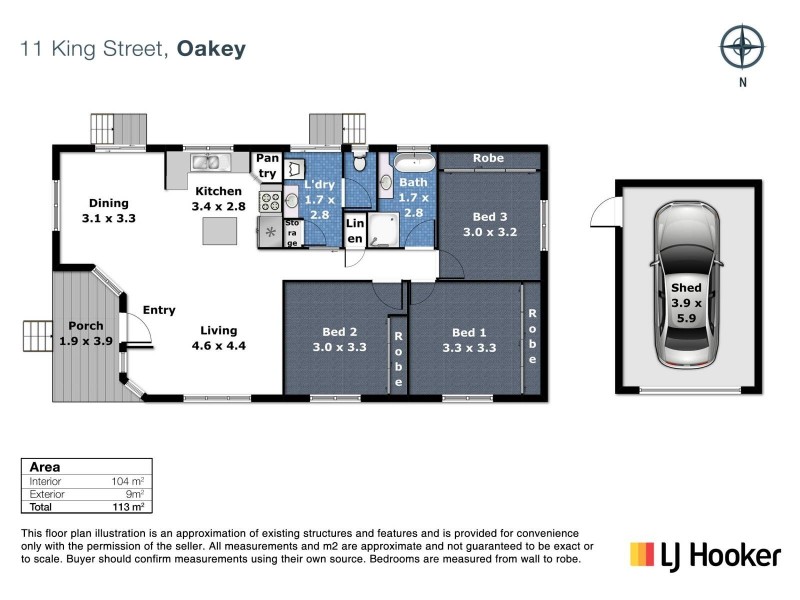 11 King Street, Oakey QLD 4401 Floorplan