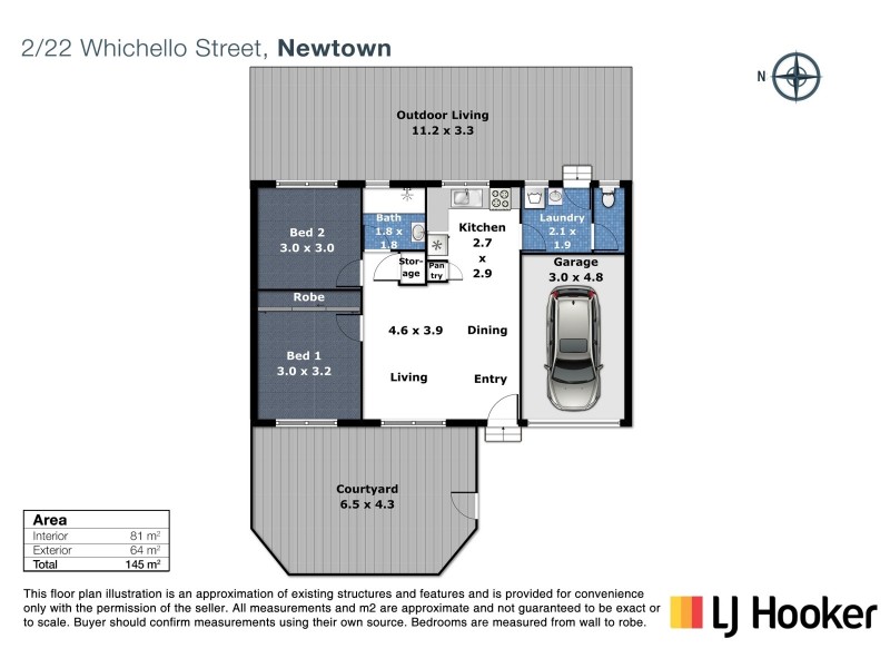 2/22 Whichello Street, Newtown QLD 4350