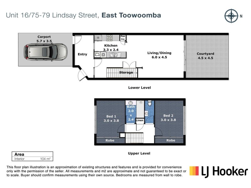 16/75 Lindsay Street, East Toowoomba QLD 4350 Floorplan