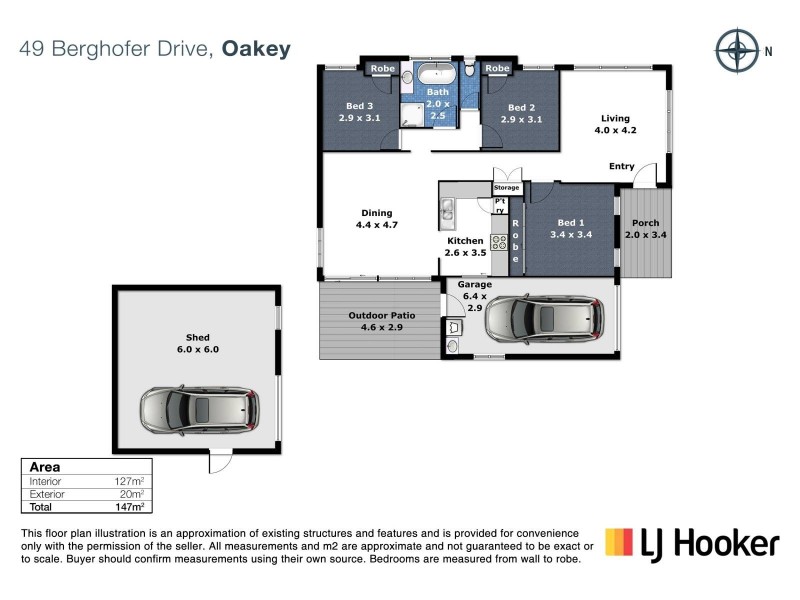 49 Berghofer Drive, Oakey QLD 4401 Floorplan