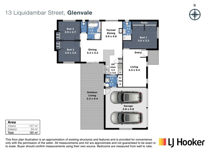 13 Liquidambar Street, Glenvale QLD 4350 Floorplan