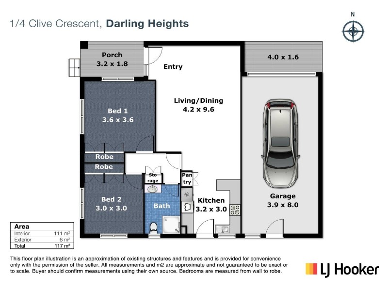 1/4 Clive Crescent, Darling Heights QLD 4350 Floorplan