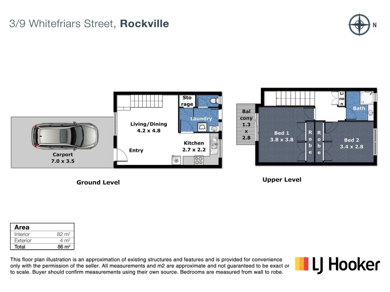 3/9 Whitefriars Street, Rockville QLD 4350 Floorplan