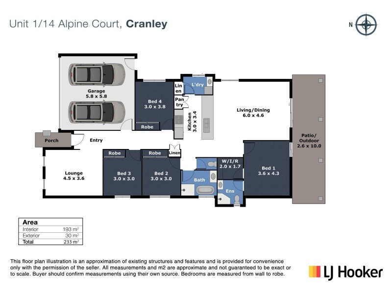 1/14 Alpine Court, Cranley QLD 4350 Floorplan