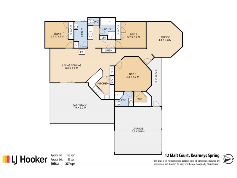 12 Malt Court, Kearneys Spring QLD 4350 Floorplan