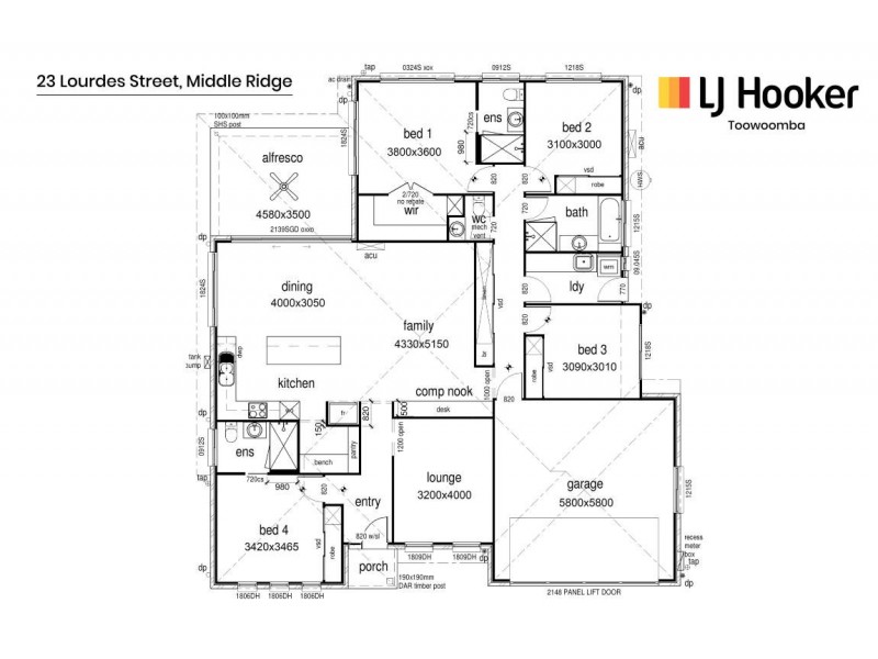 23 Lourdes Street, Middle Ridge QLD 4350 Floorplan