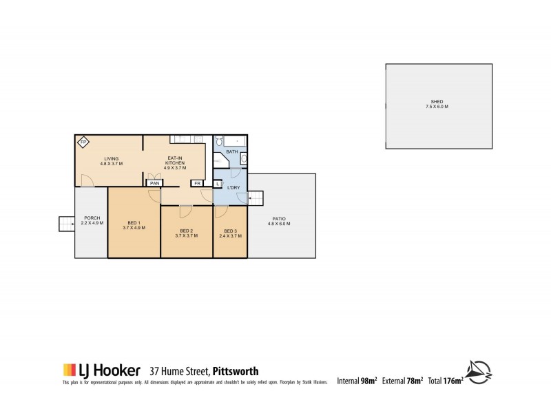 37 Hume Street, Pittsworth QLD 4356 Floorplan