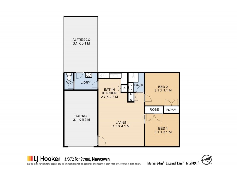 3/372 Tor Street, Newtown QLD 4350 Floorplan