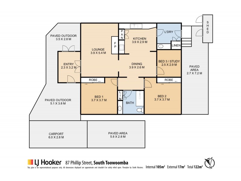 87 Phillip Street, South Toowoomba QLD 4350 Floorplan