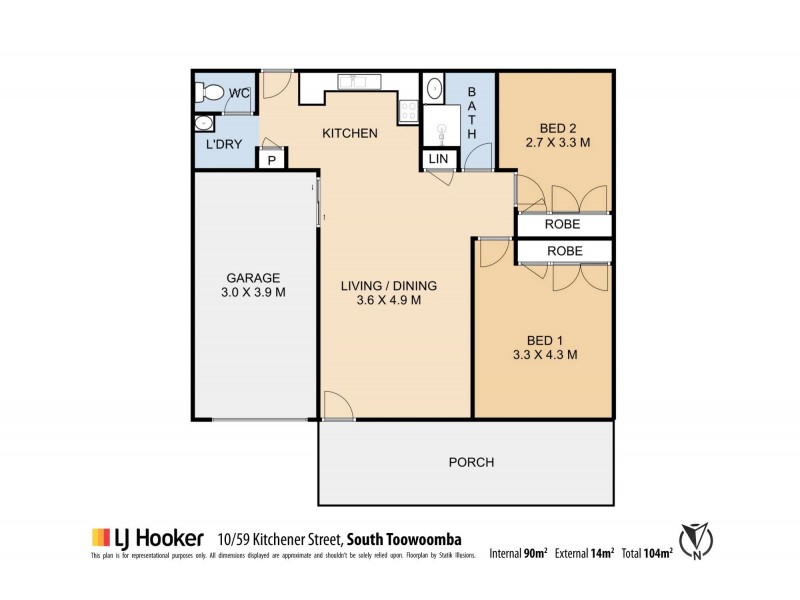 10/59 Kitchener Street, South Toowoomba QLD 4350 Floorplan