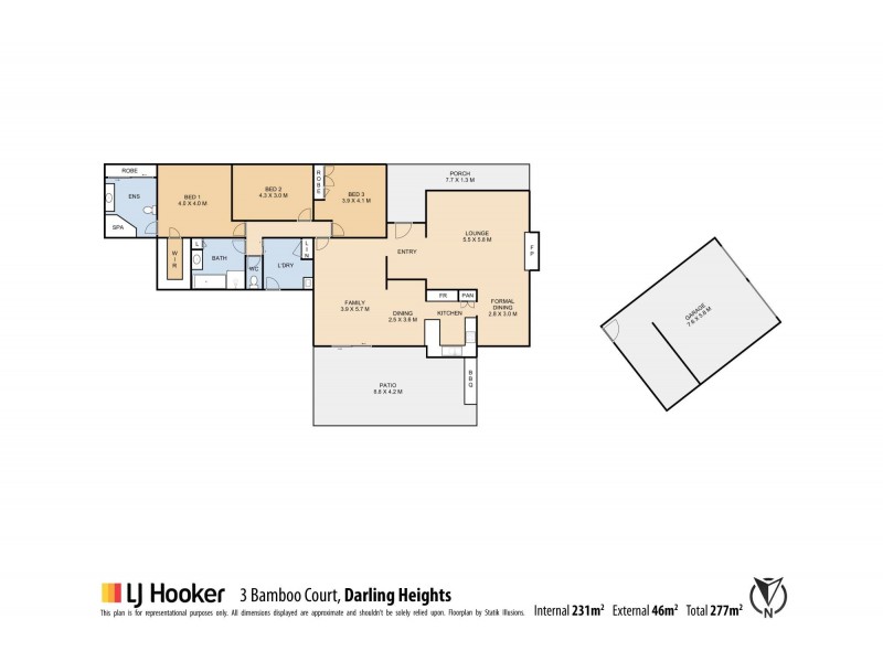 3 Bamboo Court, Darling Heights QLD 4350 Floorplan