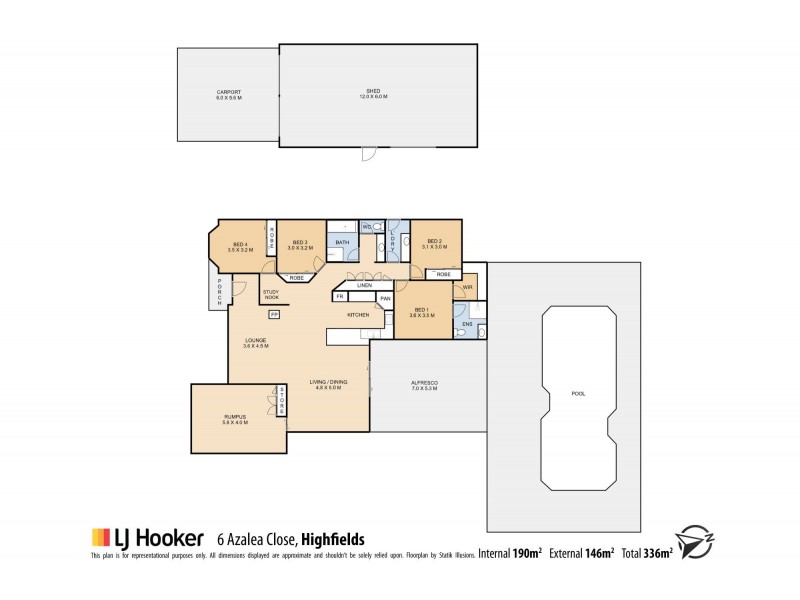 6 Azalea Close, Highfields QLD 4352 Floorplan